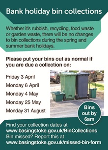 Your Place Bank holiday bin collections advert 2026